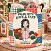 Personalized Laundry Basket - Crochet, Knitting Gift For Craft Lovers - Filled With Love, Yarn