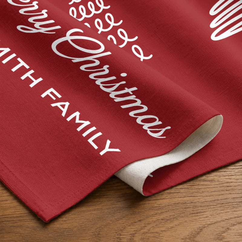 Personalized Table Runner – Christmas Gift For Family – Happy Holiday