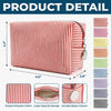 Personalized Photo Seersucker Makeup Bag - Birthday Gift For Pet Lovers - Fur On Everything