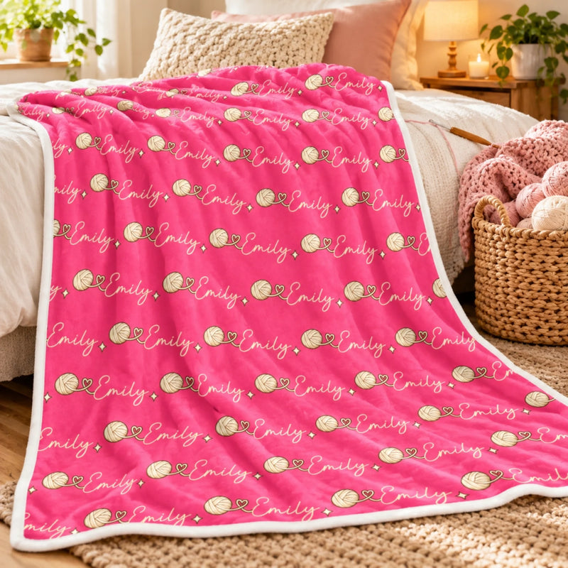 Personalized Blanket - Crochet, Knitting Gift For Craft Lovers - Cozy Meets Crafty
