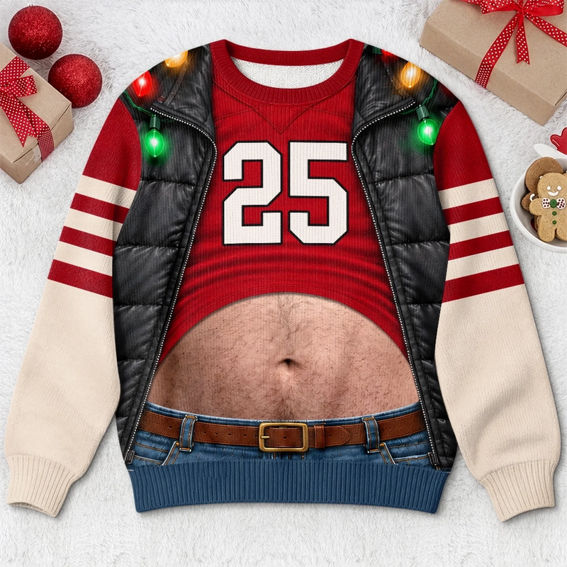 Personalized Ugly Sweatshirt - Christmas, Funny  Gift For Men, Sport Lovers - Shining Bright All Season Long