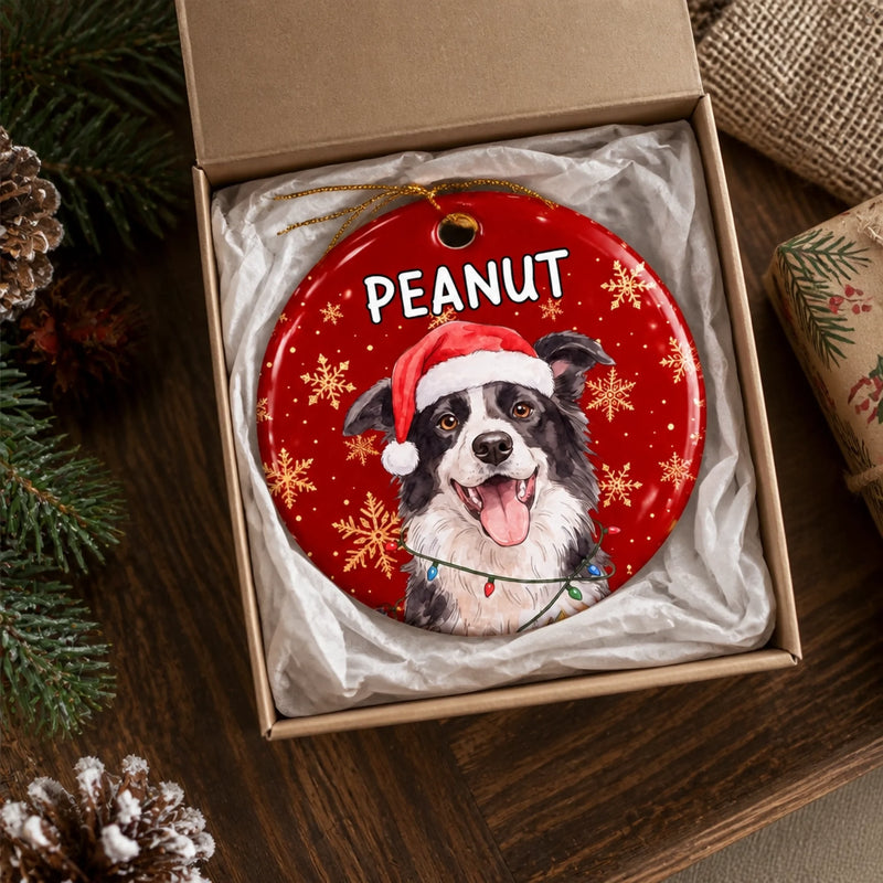 Personalized Ceramic Ornament – Christmas Gift For Pet Lovers – All Is Bright, All Is Furry