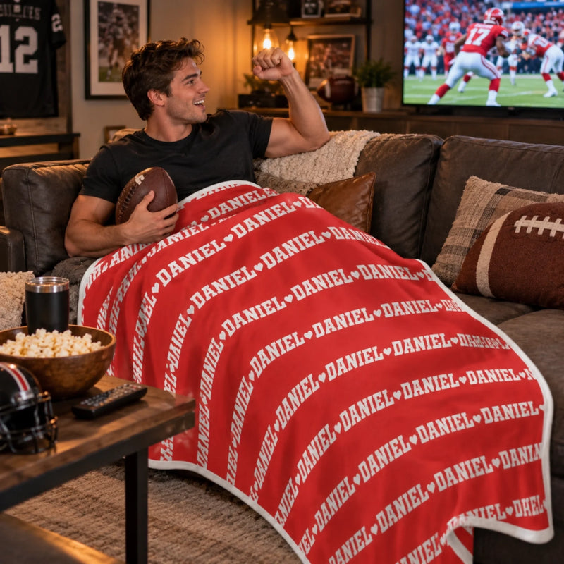 Personalized Blanket - Gift For Son, Grandson, America Football Lovers - Good Times Start Here