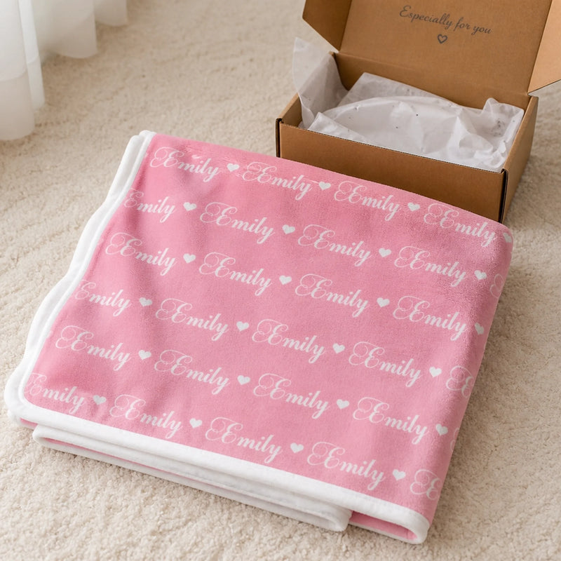 Personalized Blanket - Birthday Gift For Kids, Family - Growing With Love