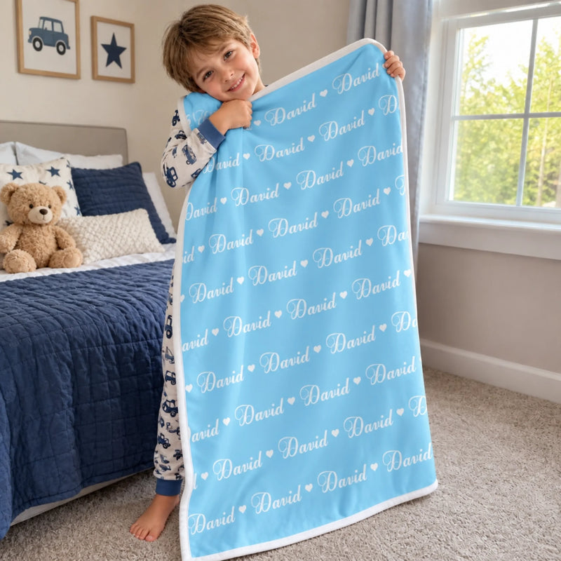 Personalized Blanket - Birthday Gift For Kids, Family - Growing With Love