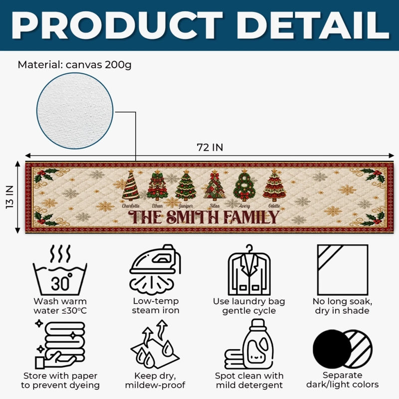 Personalized Table Runner – Christmas Gift For Family – A Table Full Of Christmas Joy