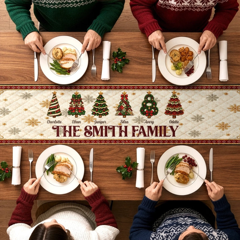 Personalized Table Runner – Christmas Gift For Family – A Table Full Of Christmas Joy