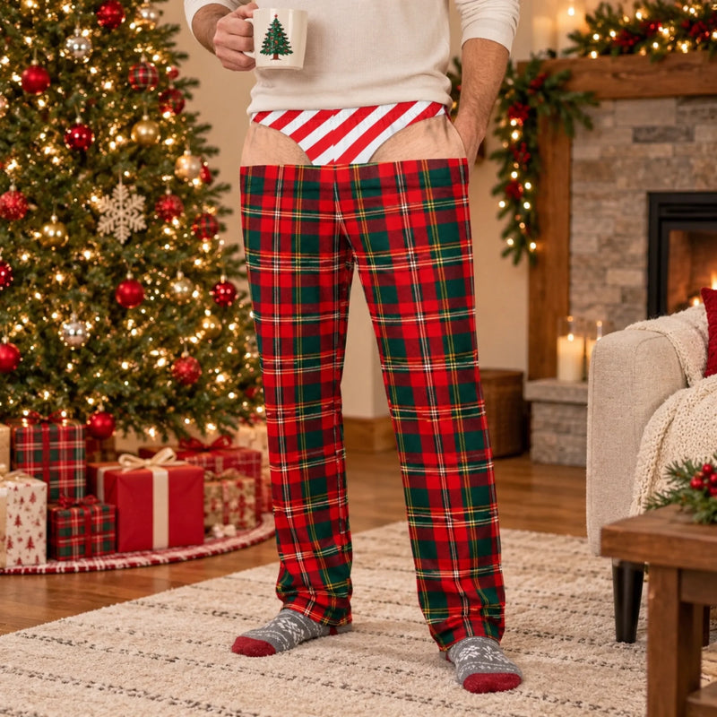 Personalized Pajama Pants - Christmas, Funny Gift For Men, Husband, Dad - Too Cool For Silent Night