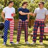 Personalized Pajama Pants - Christmas, Funny Gift For Men, Husband, Dad - Stars Stripes Shenanigans
