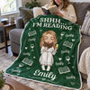 Personalized Blanket - Gift For Book Lovers - Reading Was The Plan