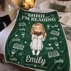 Personalized Blanket - Gift For Book Lovers - Reading Was The Plan