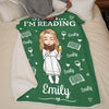 Personalized Blanket - Gift For Book Lovers - Reading Was The Plan
