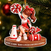 Personalized Acrylic Ornament - Christmas Gift For Cheerleader - Just A Girl Who Loves To Cheer