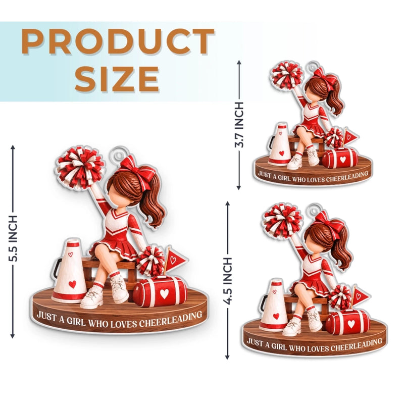 Personalized Acrylic Ornament - Christmas Gift For Cheerleader - Just A Girl Who Loves To Cheer