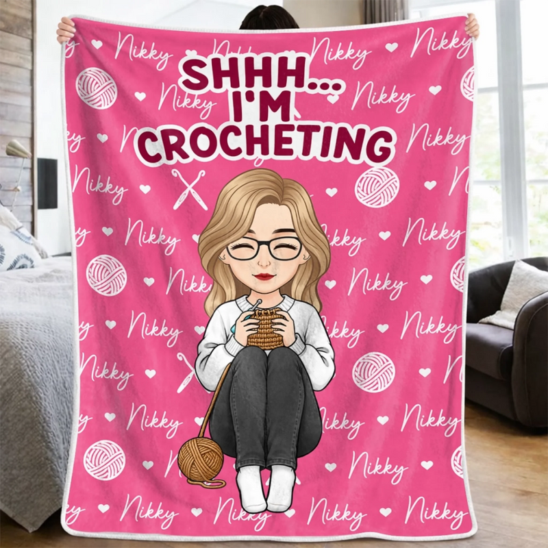 Personalized Blanket - Crochet, Knitting Gift For Craft Lovers - Yarn Was Involved