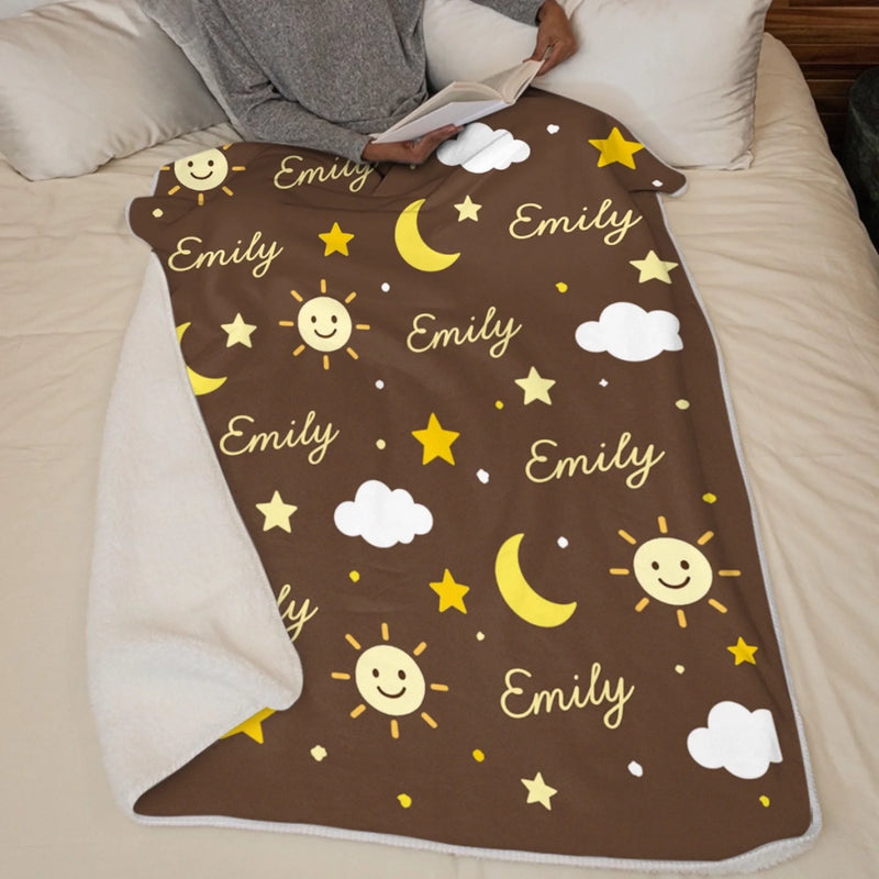 Personalized Blanket - Birthday Gift For Kids, Family - A Little Star Shines