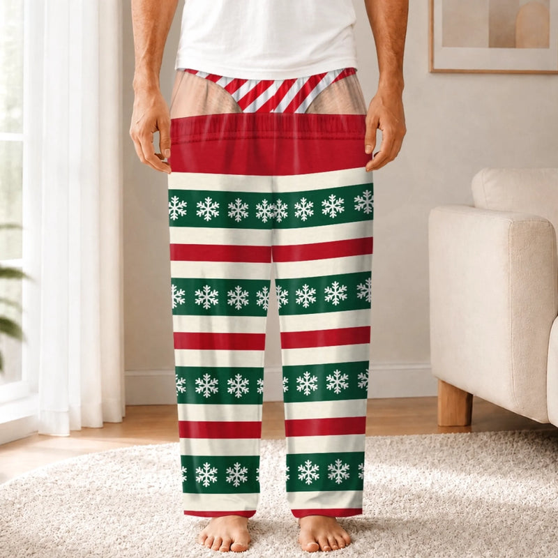 Personalized Pajama Pants - Christmas, Funny Gift For Men, Husband, Dad - Zero Plans Zero Stress