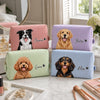 Personalized Photo Seersucker Makeup Bag - Birthday Gift For Pet Lovers - Fur On Everything