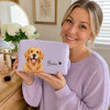 Personalized Photo Seersucker Makeup Bag - Birthday Gift For Pet Lovers - Fur On Everything