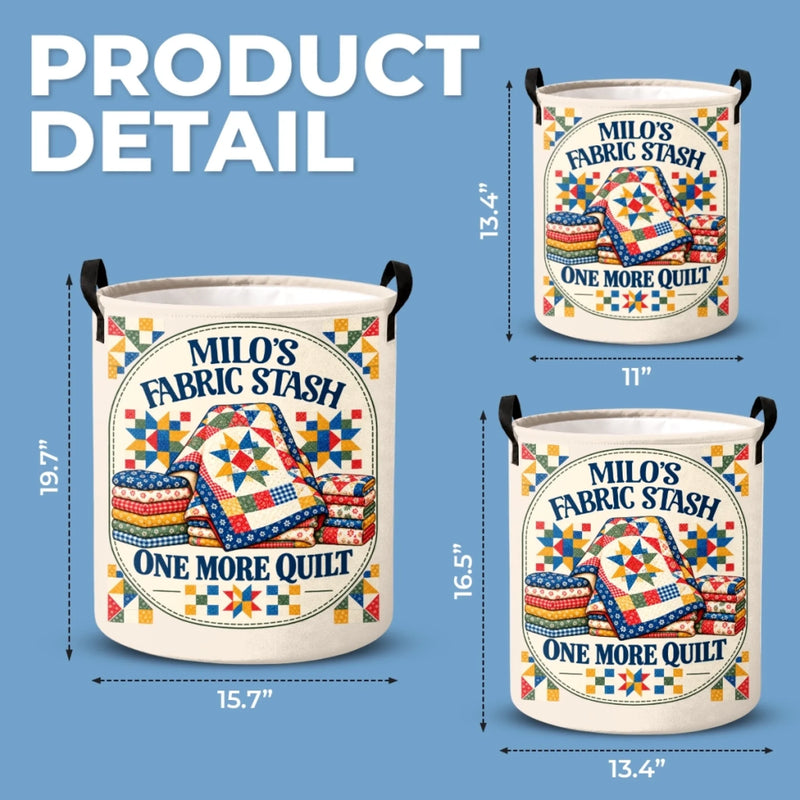 Personalized Laundry Basket - Gift For Quilting Lovers, Sewing Lover - Stitching My Way To Joy