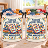 Personalized Laundry Basket - Gift For Quilting Lovers, Sewing Lover - Stitching My Way To Joy