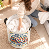 Personalized Laundry Basket - Gift For Quilting Lovers, Sewing Lover - Stitching My Way To Joy