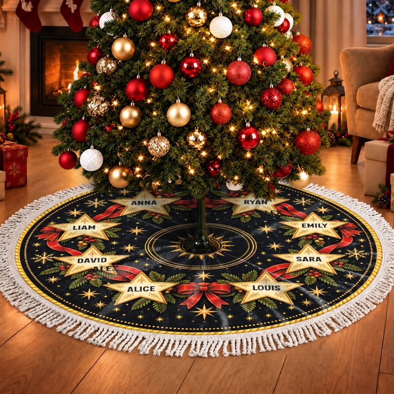 Personalized Tree Skirt - Christmas Gift For Family - Holiday Time
