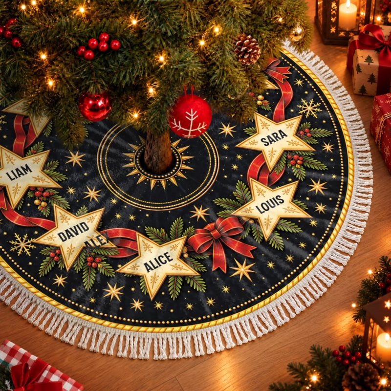 Personalized Tree Skirt - Christmas Gift For Family - Holiday Time