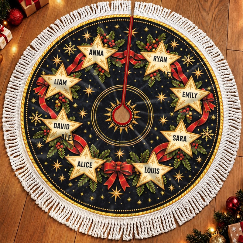 Personalized Tree Skirt - Christmas Gift For Family - Holiday Time
