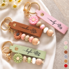 Personalized Daisy Beaded Keychain - Birthday Gifts For Family, Friends, Yourself - Bloom Wherever You Go