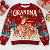 Personalized Ugly Sweatshirt - Christmas Gift For Grandma, Family - Merry Season, Happy Crew