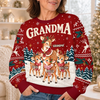 Personalized Ugly Sweatshirt - Christmas Gift For Grandma, Family - Merry Season, Happy Crew