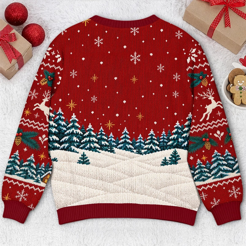 Personalized Ugly Sweatshirt - Christmas Gift For Grandma, Family - Merry Season, Happy Crew
