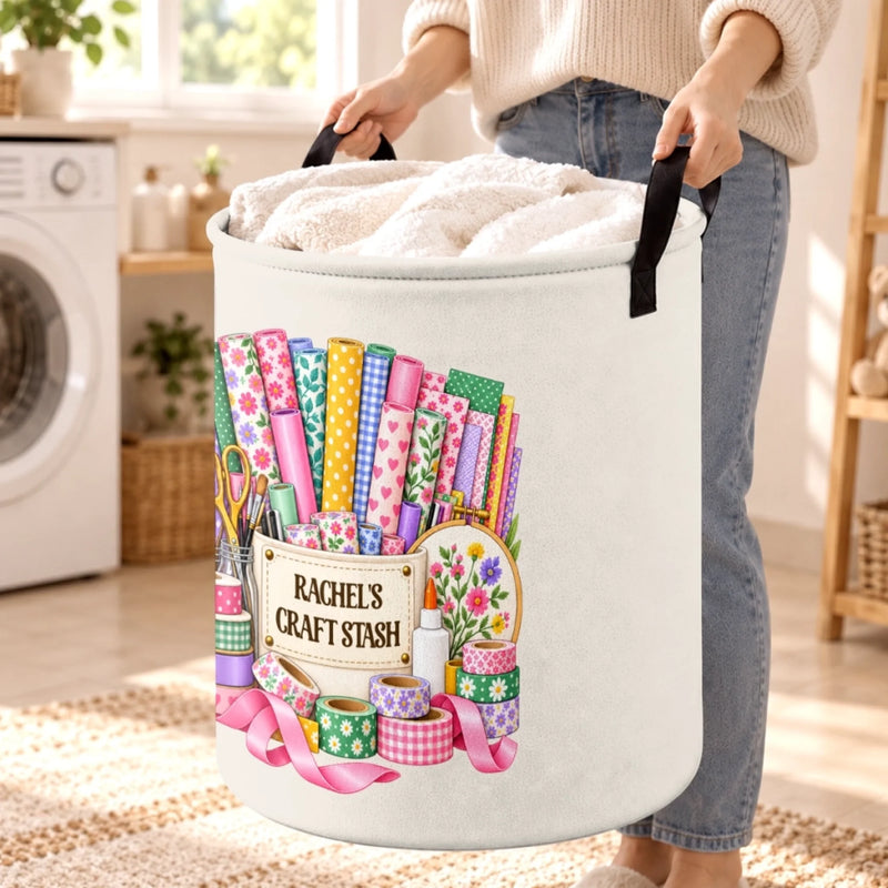 Personalized Laundry Basket - Gift For Craft Lovers - Where Creativity Blooms