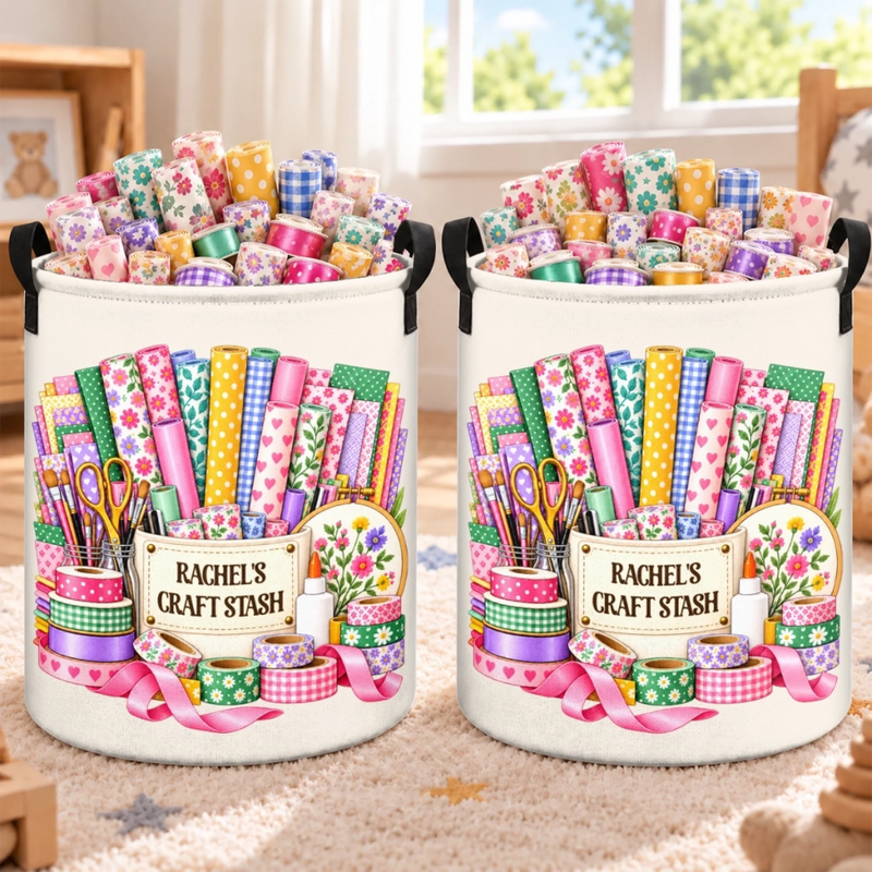Personalized Laundry Basket - Gift For Craft Lovers - Where Creativity Blooms