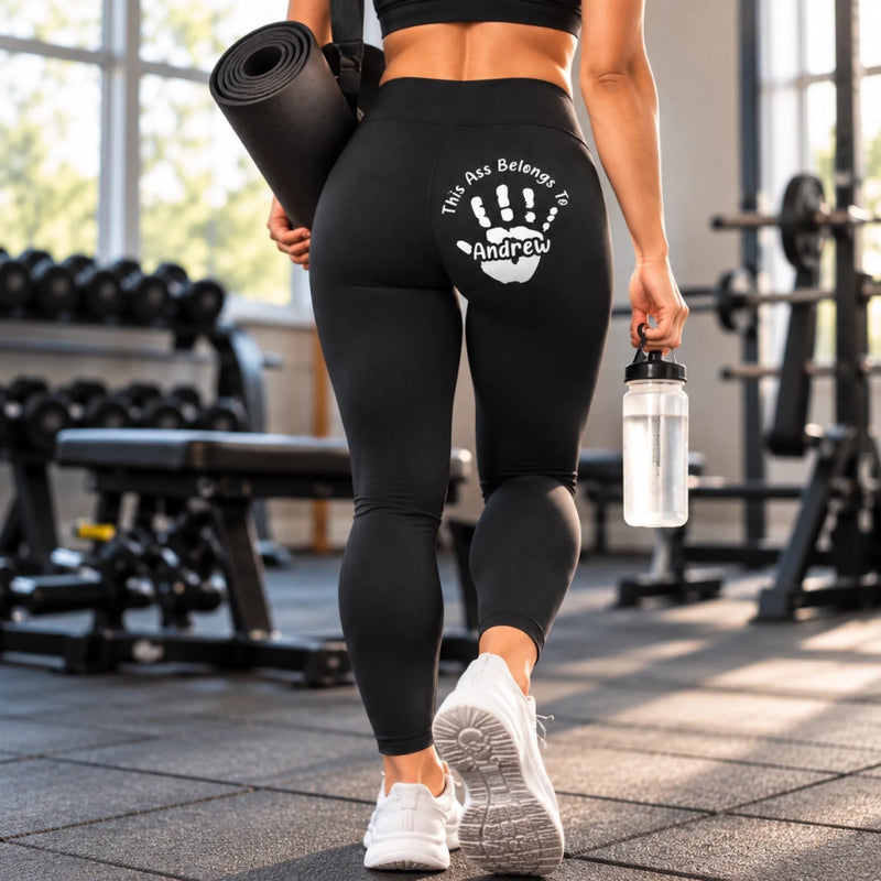 Personalized Women Leggings - Anniversary, Funny Gifts For Wife, Girlfriend - Reserved For One Lucky Hand