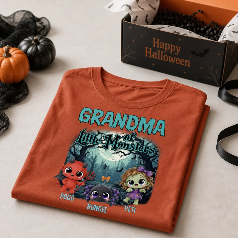 Personalized Comfort T-Shirt - Halloween Gift For Grandma, Mom - Caught By Zombie
