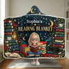 Personalized Snuggle Blanket, Hoodie Blanket - Gift For Book Lovers - One More Chapter Tonight