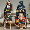 Personalized Snuggle Blanket, Hoodie Blanket - Gift For Book Lovers - One More Chapter Tonight