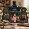 Personalized Snuggle Blanket, Hoodie Blanket - Gift For Book Lovers - Dreaming Through Every Story
