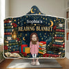 Personalized Snuggle Blanket, Hoodie Blanket - Gift For Book Lovers - Dreaming Through Every Story