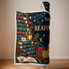 Personalized Snuggle Blanket, Hoodie Blanket - Gift For Book Lovers - Dreaming Through Every Story
