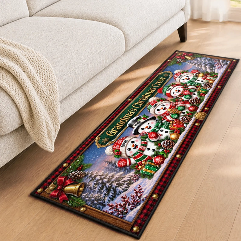 Personalized Runner Rug - Christmas Gift For Grandma, Grandpa, Family - Home Is Where Christmas Is