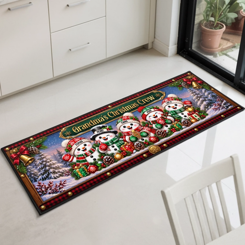 Personalized Runner Rug - Christmas Gift For Grandma, Grandpa, Family - Home Is Where Christmas Is