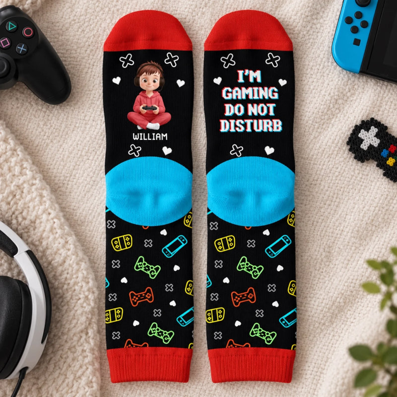 Personalized Crew Socks – Gifts For Game Lovers – Do Not Disturb