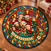Personalized Photo Quilted Round Mat - Christmas Gift For Family - Festive Family Moments