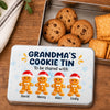 Custom Gingerbread Family Christmas Gifts for Grandma - Personalized Metal Tin - A Tin Full Of Love