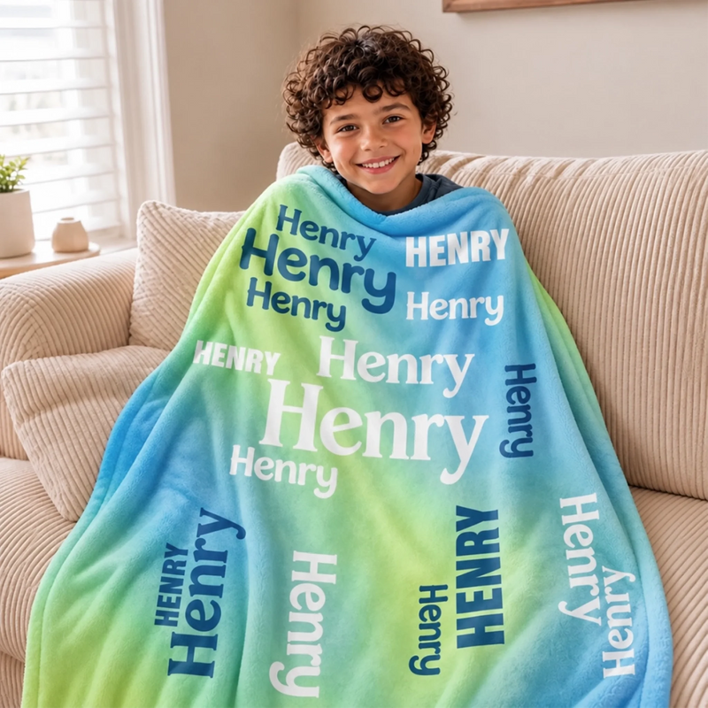 Personalized Blanket - Birthday Gift For Kids, Family - Little Trouble Maker