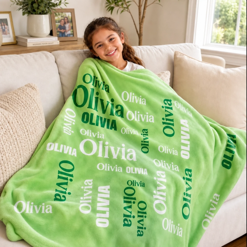Personalized Blanket - Birthday Gift For Kids, Family - Little Trouble Maker