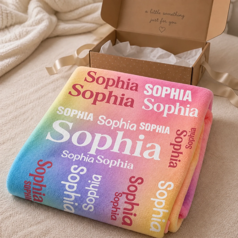 Personalized Blanket - Birthday Gift For Kids, Family - Little Trouble Maker